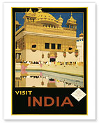 Visit India - The Golden Temple (Harmandir Sahib) - Amritsar, Punjab - Giclée Art Prints & Posters