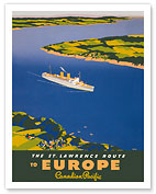 The St. Lawrence River Route to Europe - Canadian Pacific Ocean Services (CPOS) - Cruise Ship - Fine Art Prints & Posters