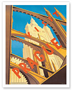 Visit Prague - Czechoslovakia - St. Vitus Cathedral, Czech Republic - Giclée Art Prints & Posters