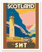 Scotland by S.M.T (Scottish Motor Traction) - Glenfinnan Tower - Loch Shiel - Fine Art Prints & Posters