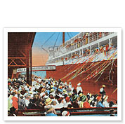 Steamer Day, Honolulu, Hawaii - Giclée Art Prints & Posters