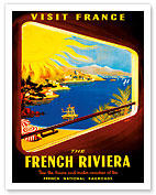 Visit France - The French Riviera - Train Window View - Fine Art Prints & Posters