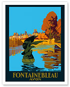 Château de Fontainebleau - Avon - France - Paris-Lyon-Méditerranée Railway (PLM), French Railroad - Fine Art Prints & Posters