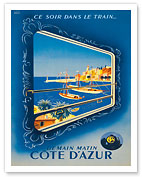 Côte d'Azur - St. Tropez French Riviera - SNCF French National Railway Company - Giclée Art Prints & Posters