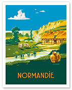 Normandie (Normandy) France -  L'été . . . L'état (Summer is here) - French State Railways - Fine Art Prints & Posters