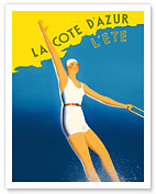 La Côte d'Azur - L'été (Summer) - Paris-Lyon-Méditerranée Railway (PLM), French Railroad - Fine Art Prints & Posters