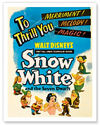 Walt Disney's Snow White and the Seven Dwarfs - To Thrill You Merriment! Melody! Magic! - Giclée Art Prints & Posters