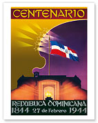 Centenario (Centennial) - Republica Dominicana (Dominican Republic) - 1944 - 1844 - Fine Art Prints & Posters