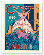 Panama Carnaval Feb 22-25, 1936 - Viva La Reina (Hail to the Queen) Carnival - Fine Art Prints & Posters