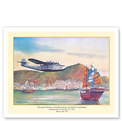Philippine Clipper Arrives Hong Kong Oct. 1936 - Pan American Airways - Martin M-130 - Fine Art Prints & Posters