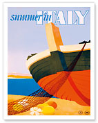 Summer in Italy - Bow of a Italian Fishing boat - Fine Art Prints & Posters
