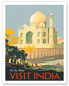 Visit India - Taj Mahal - Agra, India - Fine Art Prints & Posters