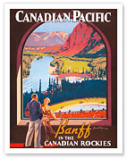 Banff in the Canadian Rockies - Lake Louise National Park, Canada - Canadian Pacific Railway Company - 1936 - Fine Art Prints & Posters