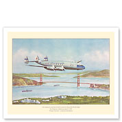 First Commercial Round-the-World Flight - Pan American World Airways - Lockheed Constellation - c. 1947 - Fine Art Prints & Posters