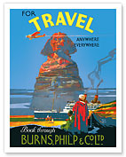 For Travel Anywhere, Everywhere - Air, Land, Sea - Sphinx - Burnes, Philip & Co. Ltd. - Fine Art Prints & Posters