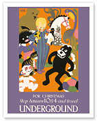 For Christmas Shop between 10 & 4 and Travel Underground - London Underground (The Tube) - Fine Art Prints & Posters
