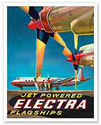 Jet Powered Electra Flagships - Lockheed L-188s - c. 1950's - Fine Art Prints & Posters