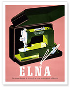 Elna - La Machine à Coudre de Ménage Idéale (Elna - The Ideal Household Sewing Machine) - Fine Art Prints & Posters