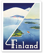 Finland - Summer and Winter in Finland - Giclée Art Prints & Posters