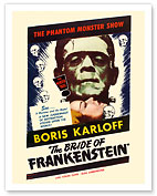 The Bride of Frankenstein - Starring Boris Karloff and Elsa Lanchester - The Monster Talks! - Giclée Art Prints & Posters