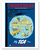 Montreal - The Paris of North America - Fly TCA (Trans-Canada Air Lines) - Fine Art Prints & Posters
