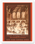 Grand Central Terminal, New York - The Gateway to a Continent - New York Central Lines - Fine Art Prints & Posters