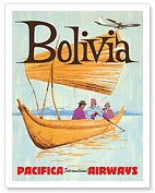 Bolivia - Pacifica International Airways - c. 1950's - Giclée Art Prints & Posters