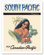 South Pacific - Native Girl - Fly Canadian Pacific - Fine Art Prints & Posters