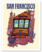 San Francisco - Presidio, California, Market Street Cable Car - c. 1960 - Fine Art Prints & Posters