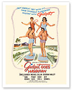 Gidget Goes Hawaiian - Starring Deborah Walley, James Darren - Tandem Surfing - Fine Art Prints & Posters