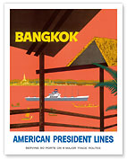 Bangkok Thailand - American President Lines - Fine Art Prints & Posters