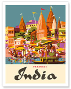 Varanasi India - Ganges River - Giclée Art Prints & Posters