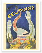 Ecuador - Traditional Ecuadorian Dancer - c. 1930's - Fine Art Prints & Posters