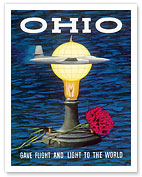 Ohio USA - Gave Flight and Light to the World - Birthplace of Thomas Edison, Wright Brothers - Fine Art Prints & Posters