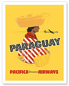 Paraguay - South America - Pacifica International Airways - c. 1950's - Giclée Art Prints & Posters