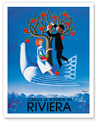 Gathering Happiness at the Riviera (Cueille le Bonheur en Riviera) - French-Italian Riviera - Fine Art Prints & Posters