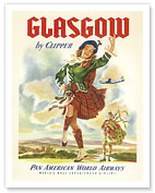 Glasgow Scotland by Clipper - Pan American World Airways - Fine Art Prints & Posters