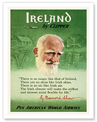 Ireland by Clipper - Pan American World Airways - George Bernard Shaw - Fine Art Prints & Posters