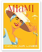 Miami, Florida - Delta Air Lines - Fine Art Prints & Posters