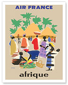Afrique (Africa) - Aviation - African Village - Fine Art Prints & Posters