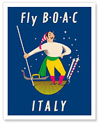 Venice, Italy - Fly BOAC (British Overseas Airways Corporation) - c. 1953 - Giclée Art Prints & Posters