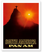 South America - Pan American World Airways - Rio De Janerio, Brazil - Christ the Redeemer Statue - Fine Art Prints & Posters