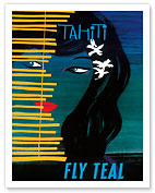 Tahiti - Fly Teal (Tasman Empire Airways Limited) - Fine Art Prints & Posters