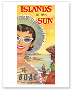Islands in the Sun - Caribbean - Fly BOAC (British Overseas Airways Corporation) - Giclée Art Prints & Posters