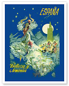 Spain - Belleza y Armonia (Beauty and Harmony) - c. 1950's - Fine Art Prints & Posters