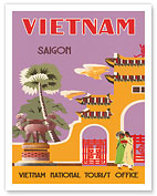 Vietnam - Saigon (Ho Chi Minh City) - Vietnam National Tourist Office - Giclée Art Prints & Posters
