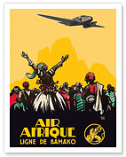 Air Afrique Airline - West Africa - Bamako Airlines (Ligne de Bamako) - Fine Art Prints & Posters