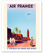 Marrakech, Morocco - North Africa by Airplane (L'Afrique Du Nord Par Avion) - Fine Art Prints & Posters