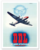 DDL - Danish Air Lines (Det Danske Luftfartselskab) - Fine Art Prints & Posters