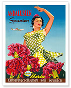 Andalusia, Spain (Andalusien, Spanien) - Iberia Air Lines of Spain - Flamenco Dancer - Fine Art Prints & Posters